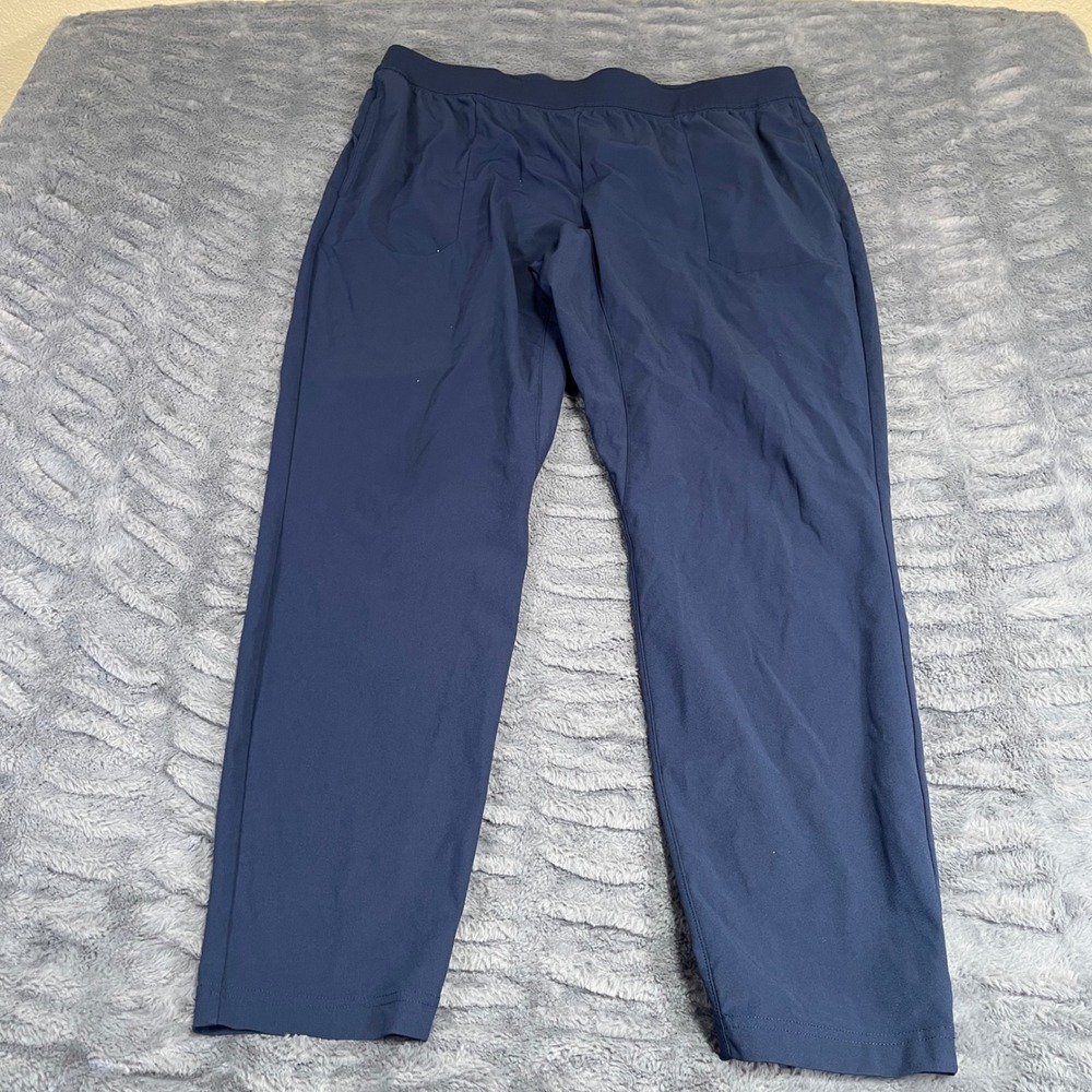 Eddie Bauer Mens XL Navy Blue Activewear Travel Pants Elastic Waist AN777